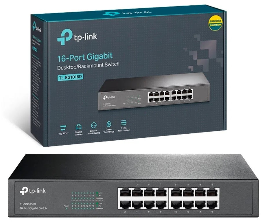 SWITCH DE 16 PUERTOS GIGABIT TL-SG1016D